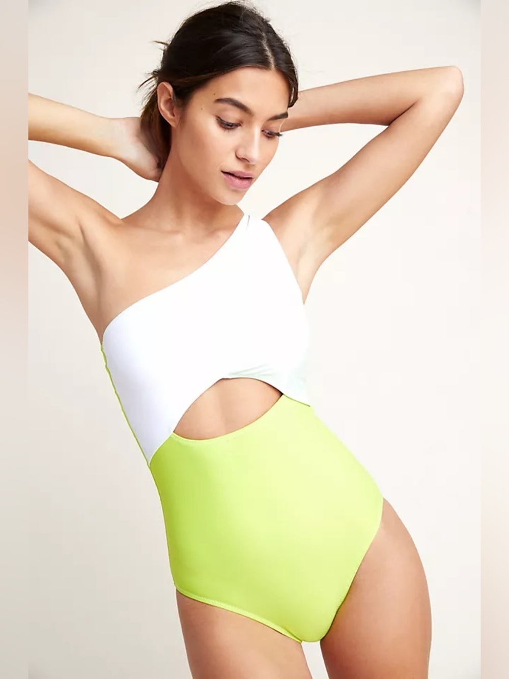 Kore Swim Calypso Maillot Asymmetric One Piece Anthropologie small color block